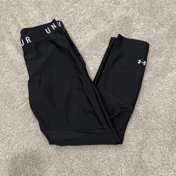 Under Armour Women's Compression Running‎ Tights Black Ankle Size Medium - Picture 1 of 8